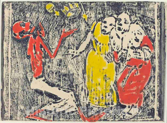 Art Print : Christian Rohlfs, Death as Juggler, c.1919 - Vintage Wall Art