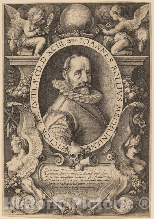 Art Print : Hendrik Goltzius, Hans BOL, 1593 - Vintage Wall Art