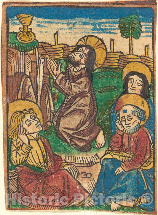 Art Print : The Agony in The Garden, c. 1490 - Vintage Wall Art
