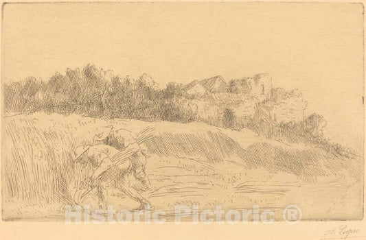 Art Print : Alphonse Legros, Harvesters (Les moissoneurs) - Vintage Wall Art