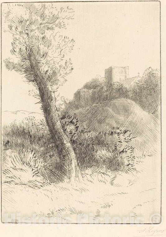 Art Print : Alphonse Legros, Landscape (Paysage) - Vintage Wall Art
