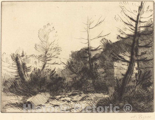 Art Print : Alphonse Legros, Roman Ruin (Ruine Romaine) - Vintage Wall Art