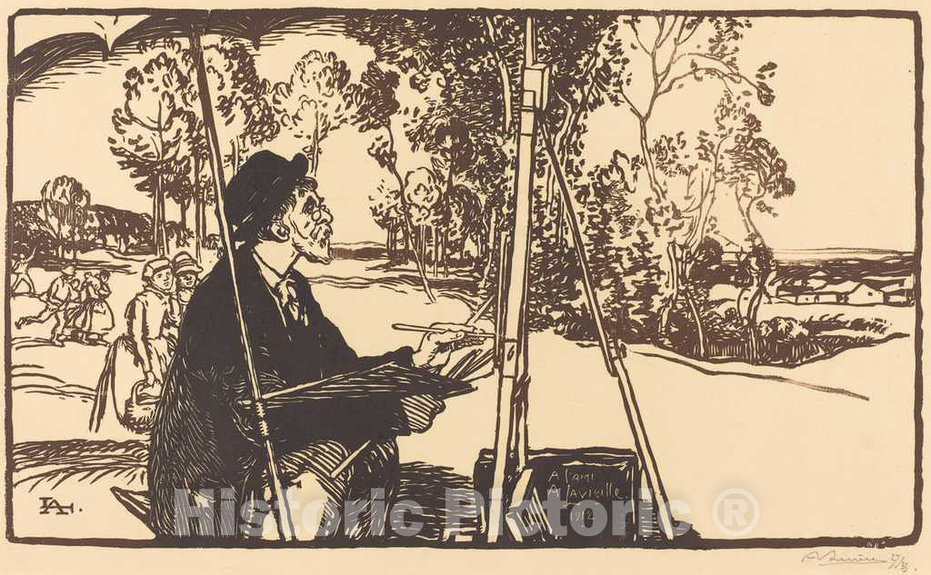 Art Print : Auguste LepÃ¨re, The Landscape Artist (Le paysagiste), 1912 - Vintage Wall Art