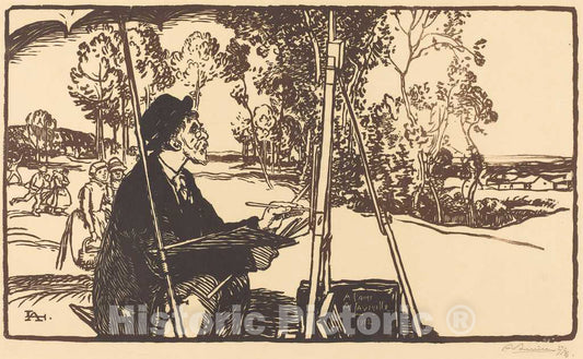 Art Print : Auguste LepÃ¨re, The Landscape Artist (Le paysagiste), 1912 - Vintage Wall Art