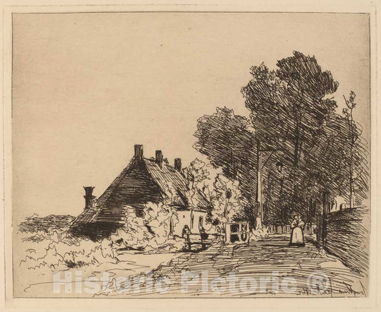 Art Print : Johan Barthold Jongkind, The Nurse (La Nourrice), 1862 - Vintage Wall Art