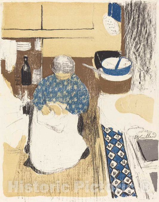 Art Print : Edouard Vuillard, The Cook (La cuisiniere), 1899 - Vintage Wall Art