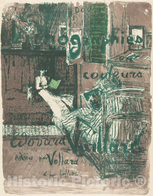 Art Print : Edouard Vuillard, Cover for The Album Paysages et intÃ©rieurs, 1899 - Vintage Wall Art