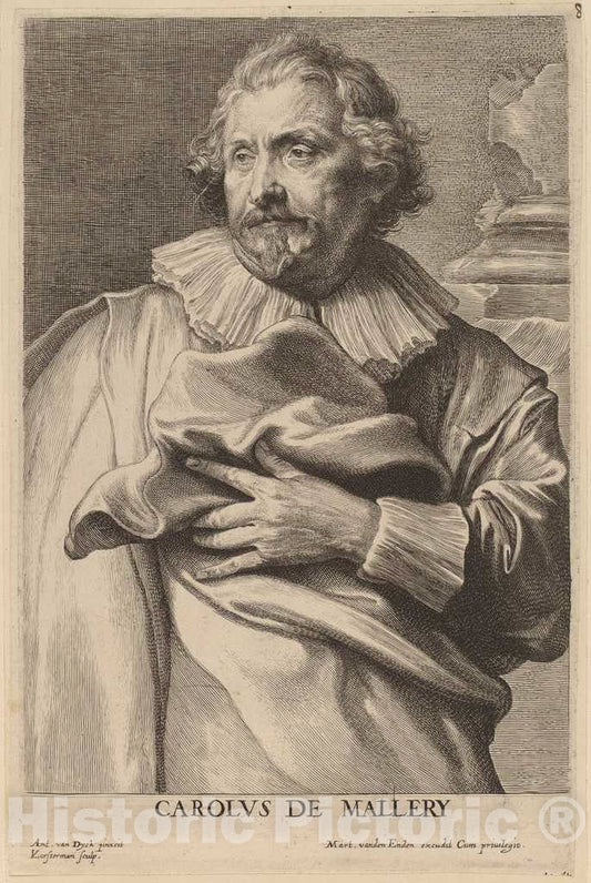 Art Print : Vorsterman After Van Dyck, Karel de Mallery, c.1634 - Vintage Wall Art