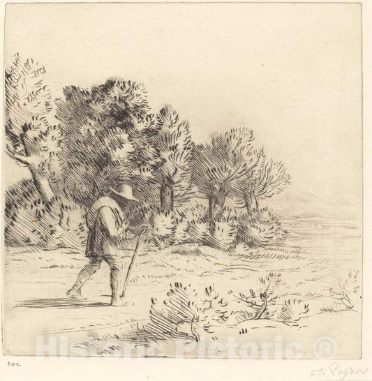Art Print : Alphonse Legros, Peddler (Le Colporteur) - Vintage Wall Art