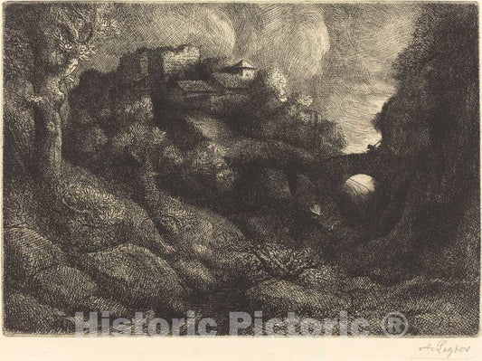Art Print : Alphonse Legros, Remembrance of Italy (Souvenir d'Italie) - Vintage Wall Art