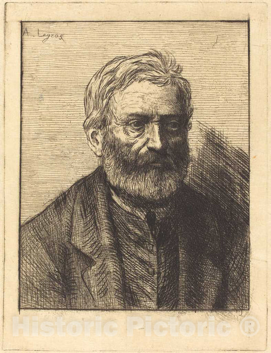 Art Print : Alphonse Legros, Victor Hugo, 1st Plate - Vintage Wall Art