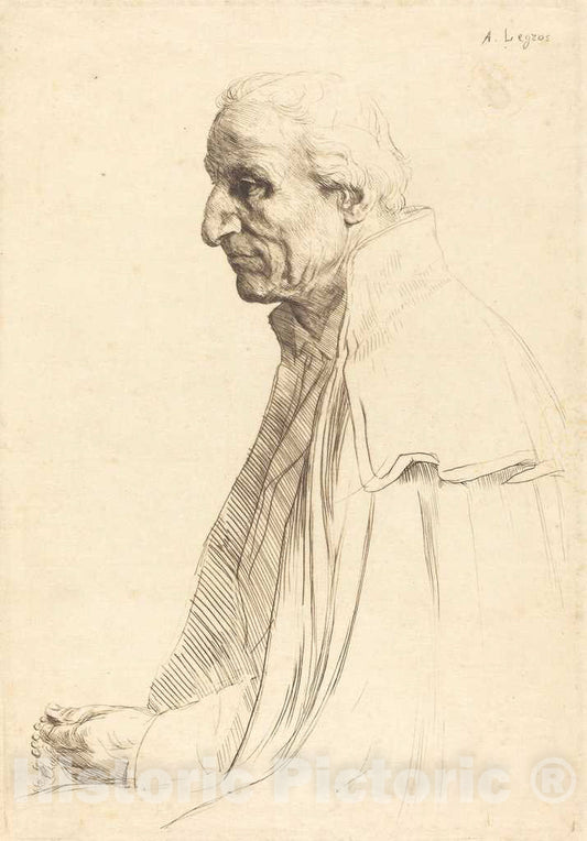 Art Print : Alphonse Legros, Old Spaniard (Vieil Espagnol) - Vintage Wall Art
