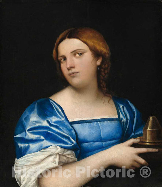 Art Print : Sebastiano del Piombo, Portrait of a Young Woman as a Wise Virgin, c. 1510 - Vintage Wall Art