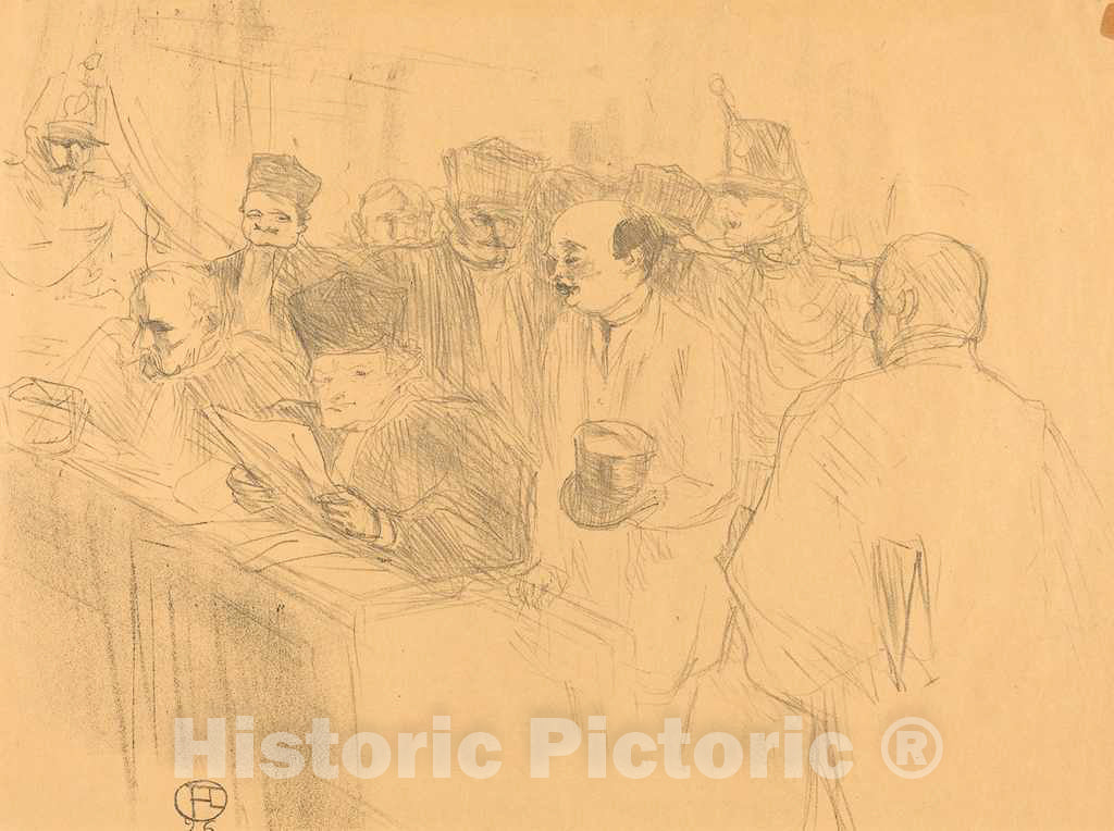 Art Print : Henri de Toulouse-Lautrec, Soudais Deposition (DÃ©position Soudais), 1896 - Vintage Wall Art