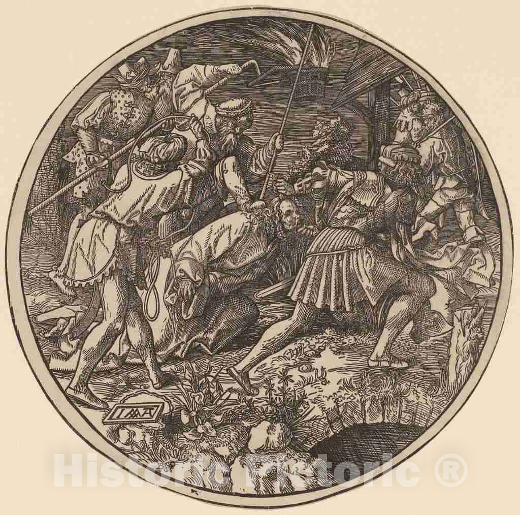 Art Print : Jacob Cornelisz Van Oostsanen, Christ Taken Captive, 1512 - Vintage Wall Art