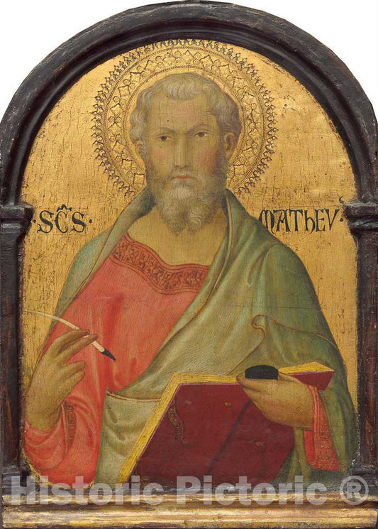 Art Print : Simone Martini, Saint Matthew, c. 1320 - Vintage Wall Art