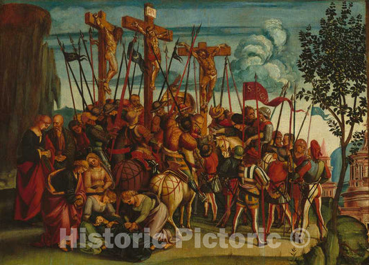 Art Print : Luca Signorelli, The Crucifixion, c.1505 - Vintage Wall Art