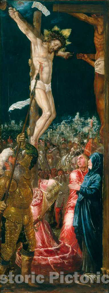 Art Print : Hans Mielich, The Crucifixion, c.1563 - Vintage Wall Art