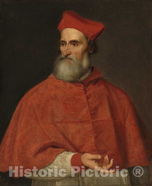 Art Print : Titian, Cardinal Pietro Bembo, c. 1540 - Vintage Wall Art