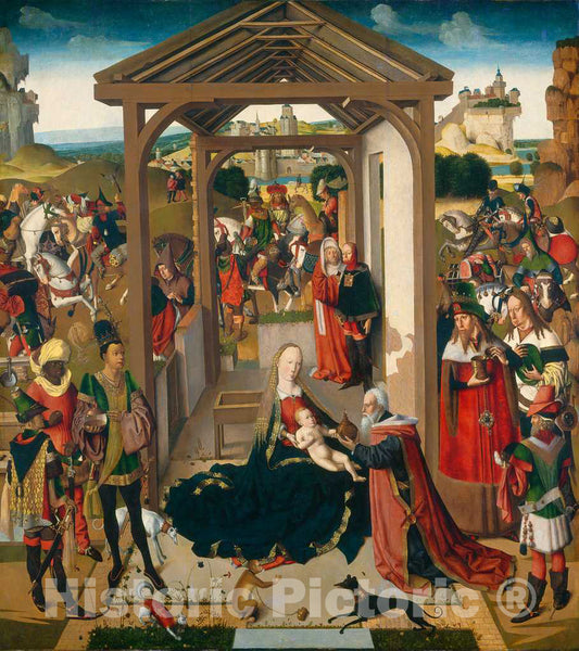 Art Print : The Adoration of The Magi, Fourth Quarter 15th Century - Vintage Wall Art