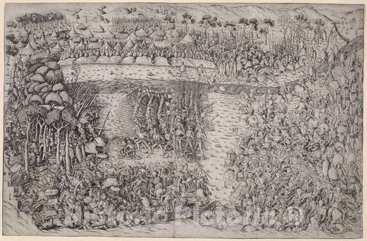 Art Print : The Battle of Fornovo, c.1501 - Vintage Wall Art