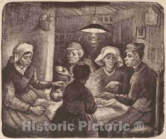 Art Print : Vincent Van Gogh, Potato Eaters, 1885 - Vintage Wall Art