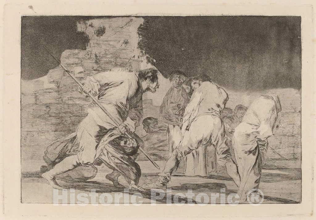 Art Print : Francisco de Goya, Disparate furioso (Furious Folly), in or After 1816 - Vintage Wall Art