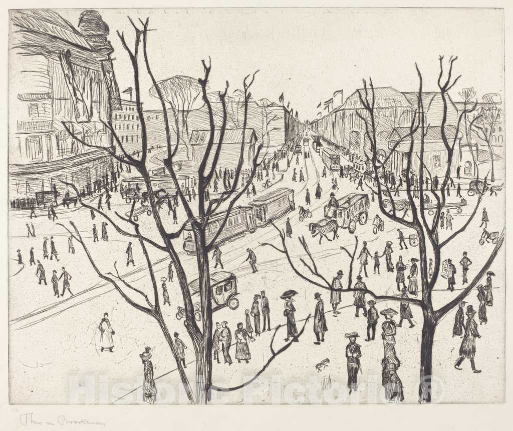 Art Print : Theo von Brockhusen, City Square - Vintage Wall Art