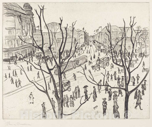 Art Print : Theo von Brockhusen, City Square - Vintage Wall Art