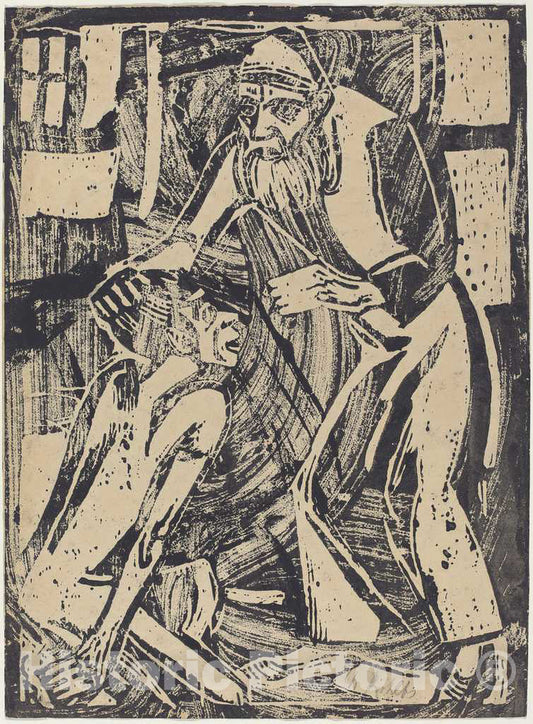 Art Print : Christian Rohlfs, Return of The Prodigal Son, 1916 - Vintage Wall Art