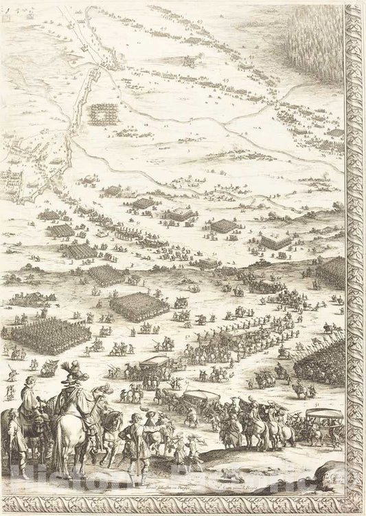 Art Print : Jacques Callot, The Siege of Breda [Plate 6 of 6], c.1628 - Vintage Wall Art