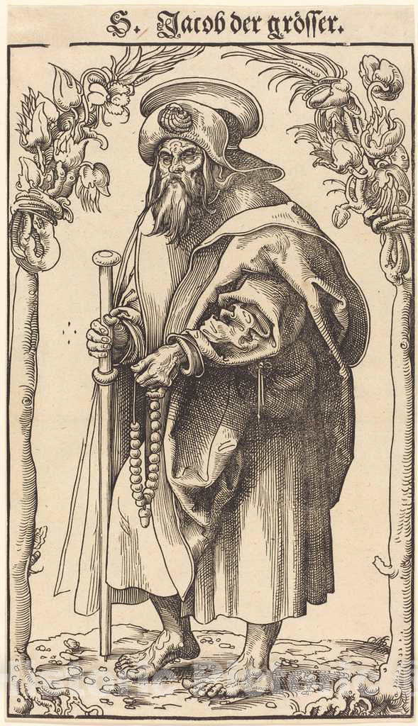Art Print : Lucas Cranach The Elder, Saint James The Greater - Vintage Wall Art