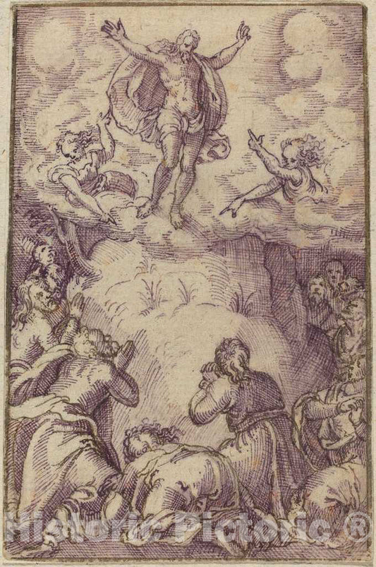 Art Print : Virgil Solis, The Transfiguration - Vintage Wall Art