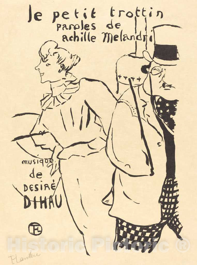 Art Print : Henri de Toulouse-Lautrec, The Little Errand-Girl (Le Petit trottin), 1893 - Vintage Wall Art