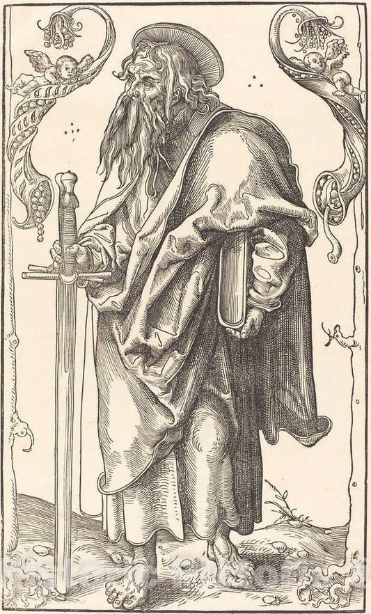 Art Print : Lucas Cranach The Elder, Saint Paul - Vintage Wall Art