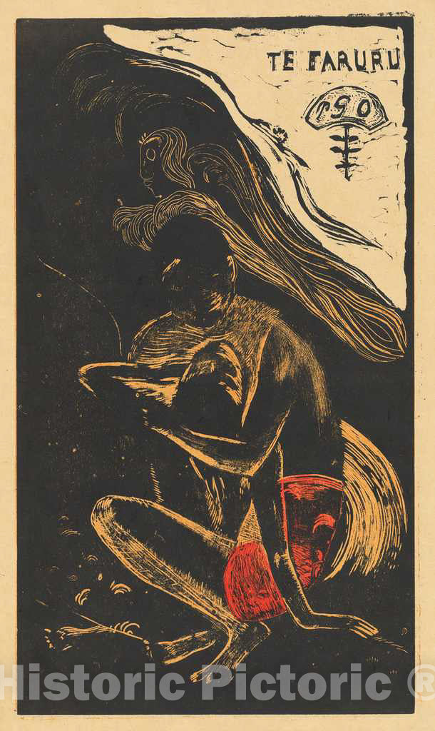 Art Print : Paul Gauguin, Te Faruru (They are Making Love Here), c.1895 - Vintage Wall Art
