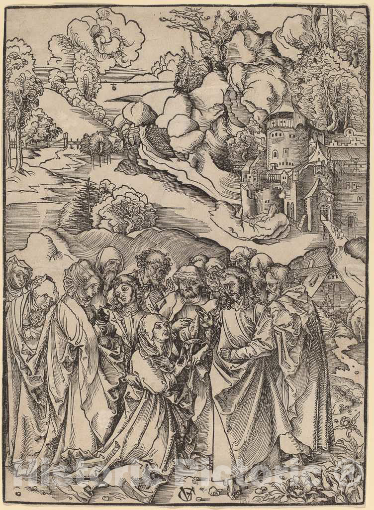 Art Print : Urs GRAF I, Christ and The Apostles and The Holy Women - Vintage Wall Art