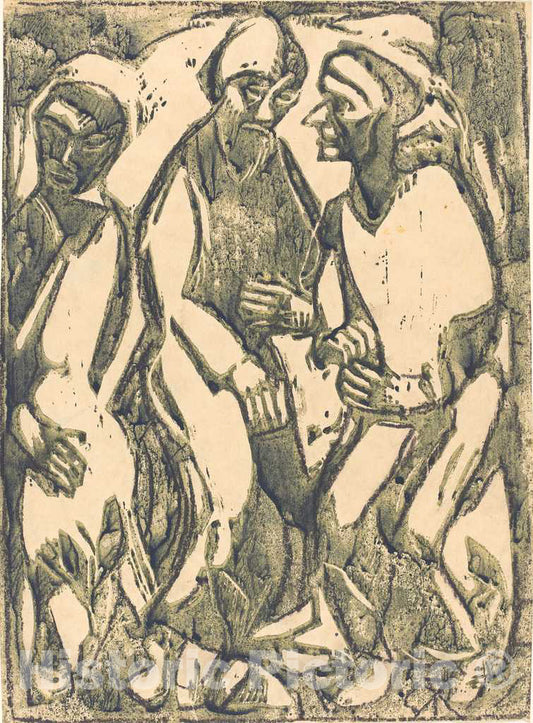 Art Print : Christian Rohlfs, Deliberation (Beratung), 1913 - Vintage Wall Art