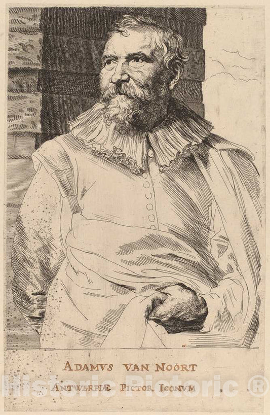 Art Print : Sir Anthony Van Dyck, Adam Van Noort, c.1634 - Vintage Wall Art