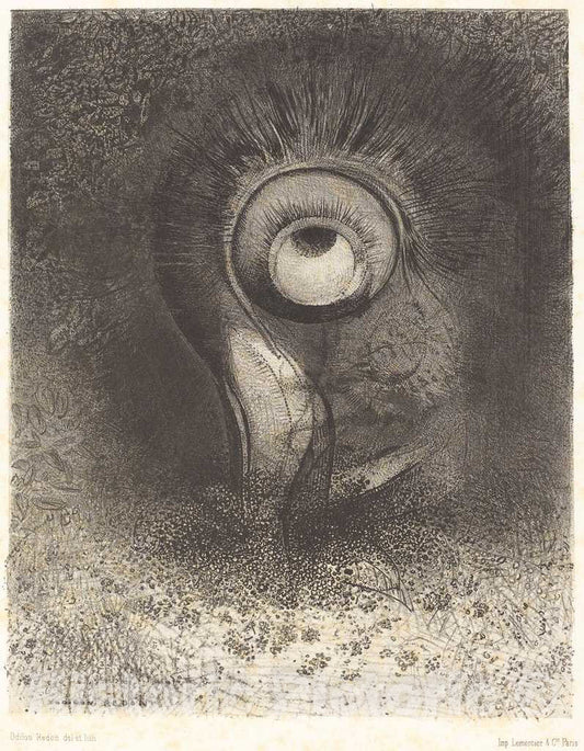 Art Print : Odilon Redon, Il y eut Peut-etre une Vision Premiere essayee Dans la Fleur (There was Perhaps a First Vision Attempted in The Flower, 1883 - Vintage Wall Art
