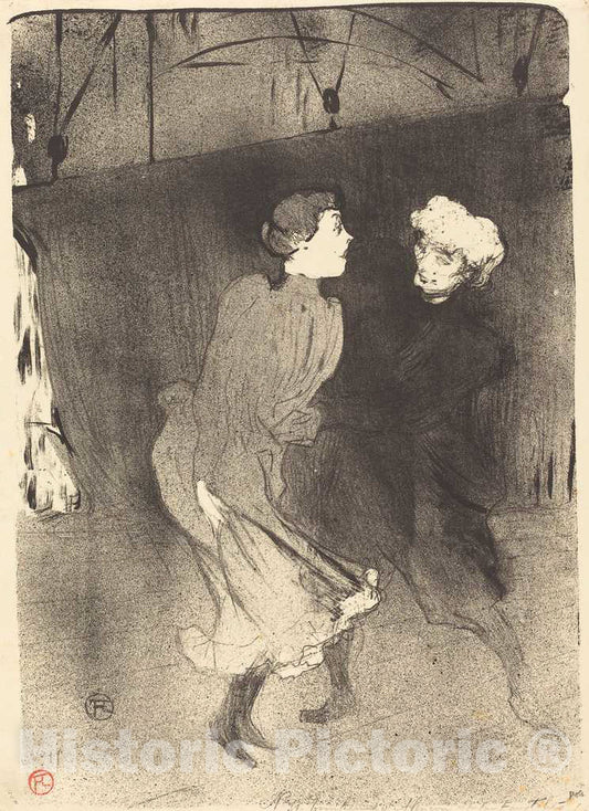 Art Print : Henri de Toulouse-Lautrec, Dress Rehearsal at The Folies-Bergere (RÃ©pÃ©tition gÃ©nÃ©rale aux Folies-BergÃ¨re), 1893 - Vintage Wall Art