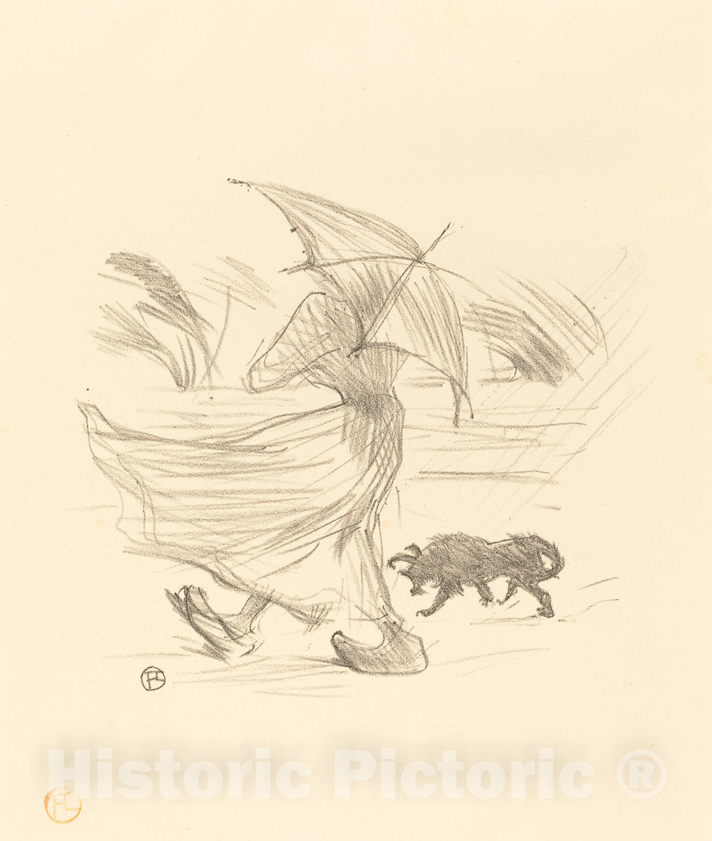 Art Print : Henri de Toulouse-Lautrec, Ce que dit la pluie, 1895 - Vintage Wall Art
