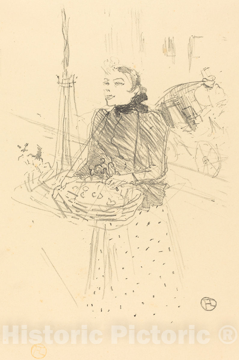 Art Print : Henri de Toulouse-Lautrec, Achetez mes Belles violettes, 1895 - Vintage Wall Art