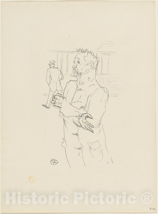 Art Print : Henri de Toulouse-Lautrec, Le Fou, 1895 - Vintage Wall Art