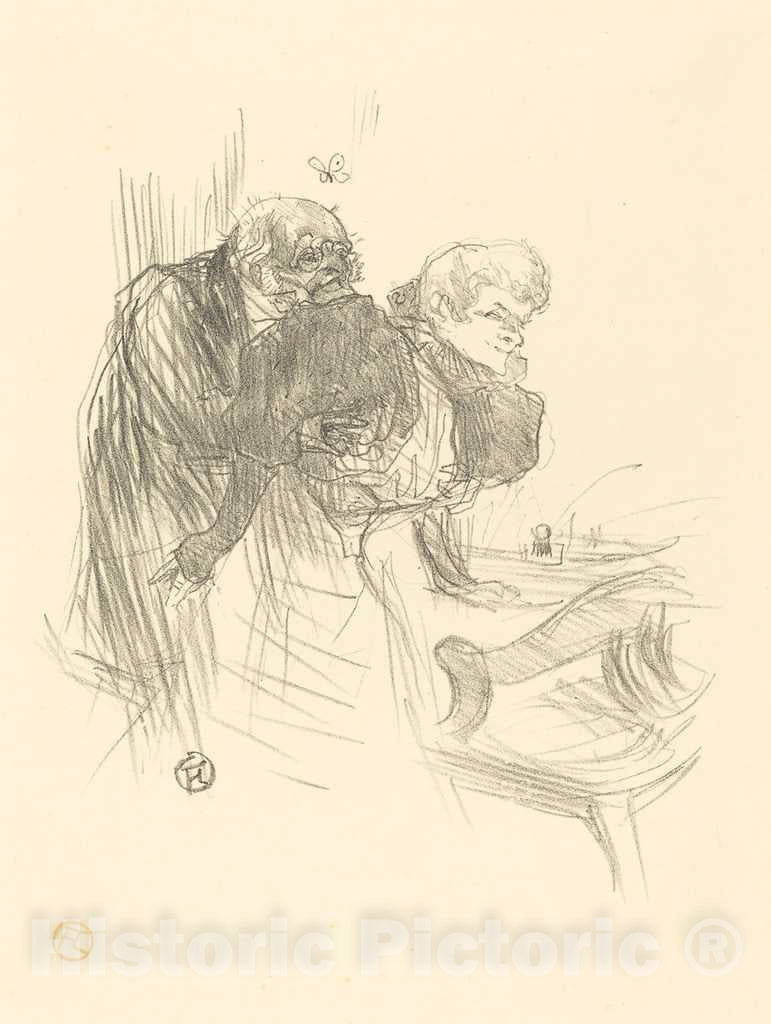 Art Print : Henri de Toulouse-Lautrec, Les Vieux Papillons, 1895 - Vintage Wall Art