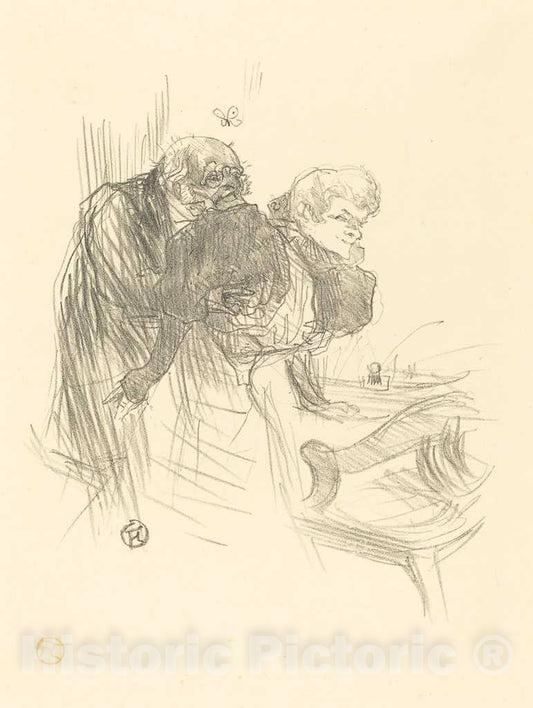 Art Print : Henri de Toulouse-Lautrec, Les Vieux Papillons, 1895 - Vintage Wall Art