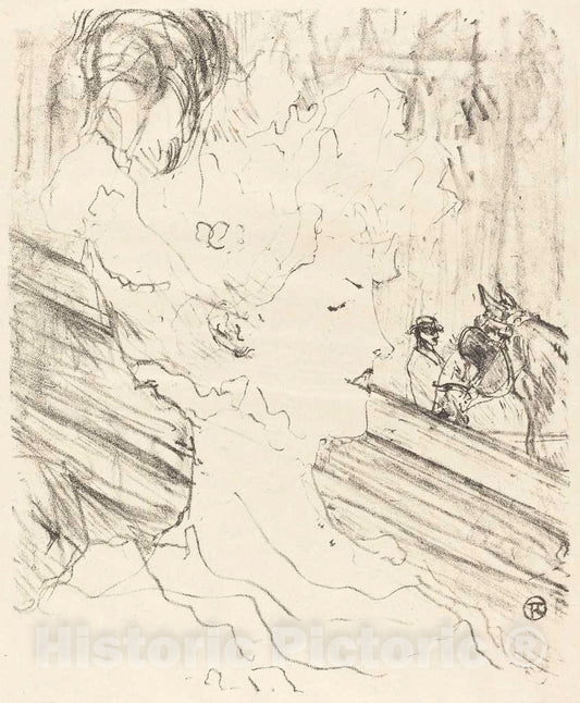 Art Print : Henri de Toulouse-Lautrec, Emilienne d'AlenÃ§on, 1896 - Vintage Wall Art