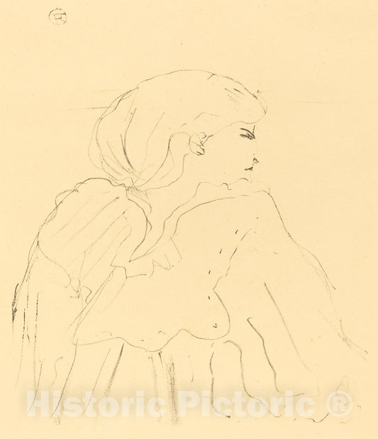 Art Print : Henri de Toulouse-Lautrec, Cassive, 1896 - Vintage Wall Art