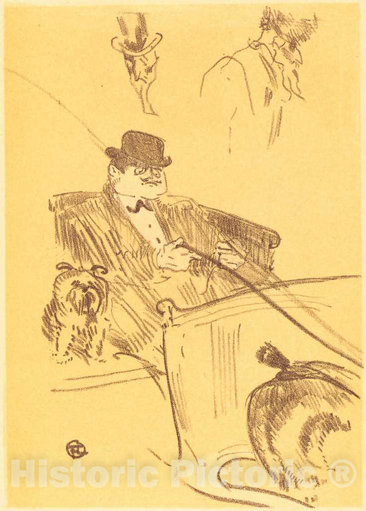 Art Print : Henri de Toulouse-Lautrec, Cover for La tribu d'Isodore (Couverture Pour La tribu d'Isodore), 1897 - Vintage Wall Art