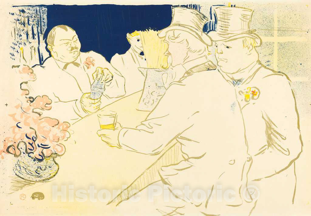 Art Print : Henri de Toulouse-Lautrec, Irish and American Bar, rue Royale, 1896 - Vintage Wall Art